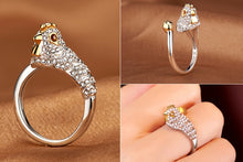 Load image into Gallery viewer, Crystal Lovely Mouse Dog Pig Rabbit Monkey Shape Inlaid Animal Rings Women Girl Opening Ring Wedding Party Jewelry