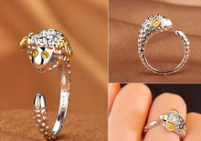 Load image into Gallery viewer, Crystal Lovely Mouse Dog Pig Rabbit Monkey Shape Inlaid Animal Rings Women Girl Opening Ring Wedding Party Jewelry