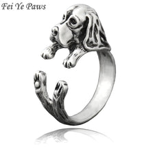 Load image into Gallery viewer, Fei Ye Paws Boho Basset Hound &amp; Bloodhound Animal Rings For Women Anel Dog Love Couple Pet Ring Men Girls Jewelry Box Party Gift